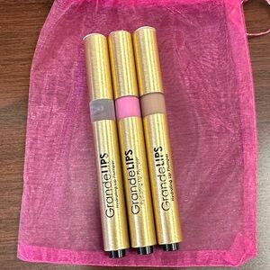 GrandeLIPS Hydrating Lip Plumper Set - Pink, nude, clear